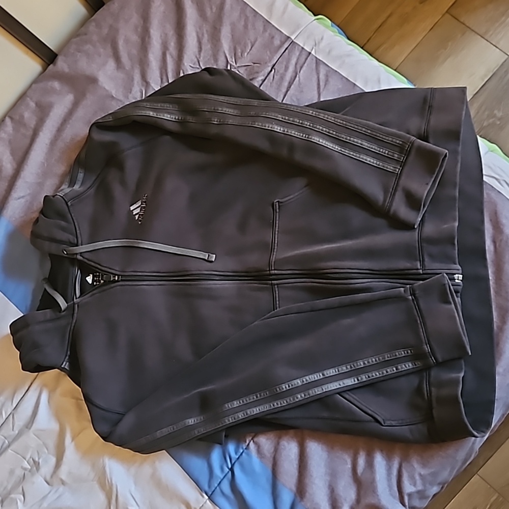 Mens adidas zip hoodie size large